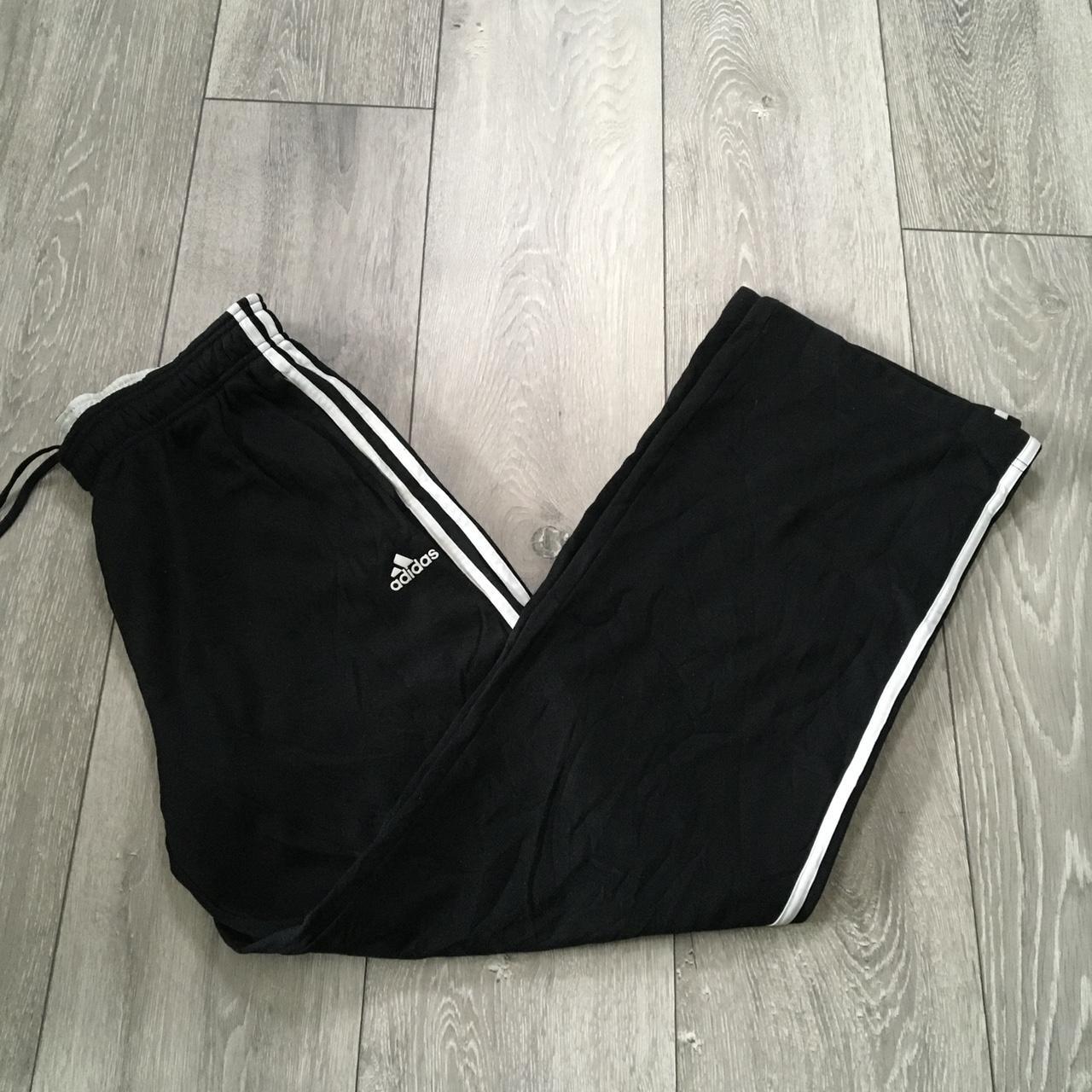 Adidas Kids Black Joggers Track Tracksuit Bottoms -... - Depop