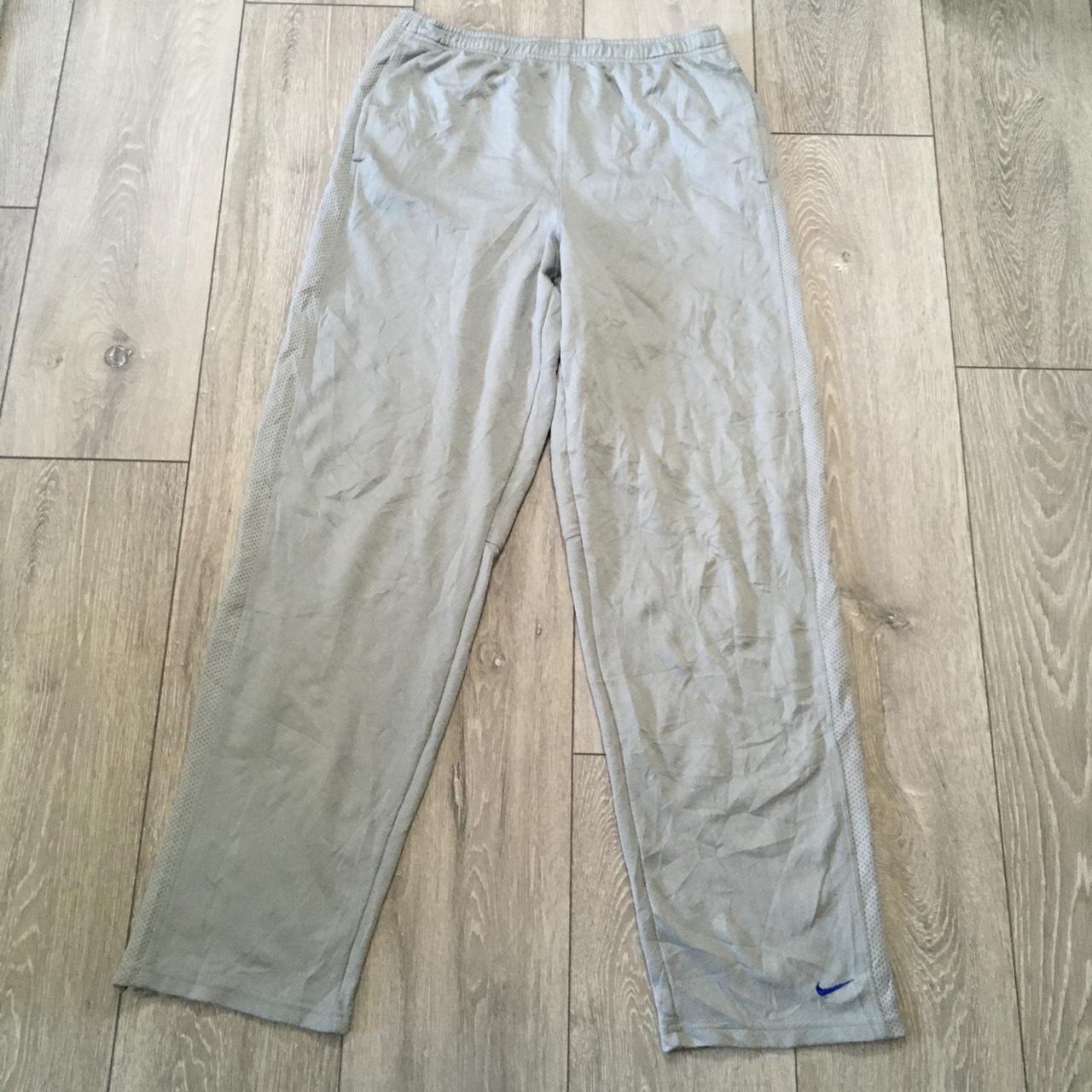 Nike Mens Grey 00s Track Pants Joggers Straight... - Depop