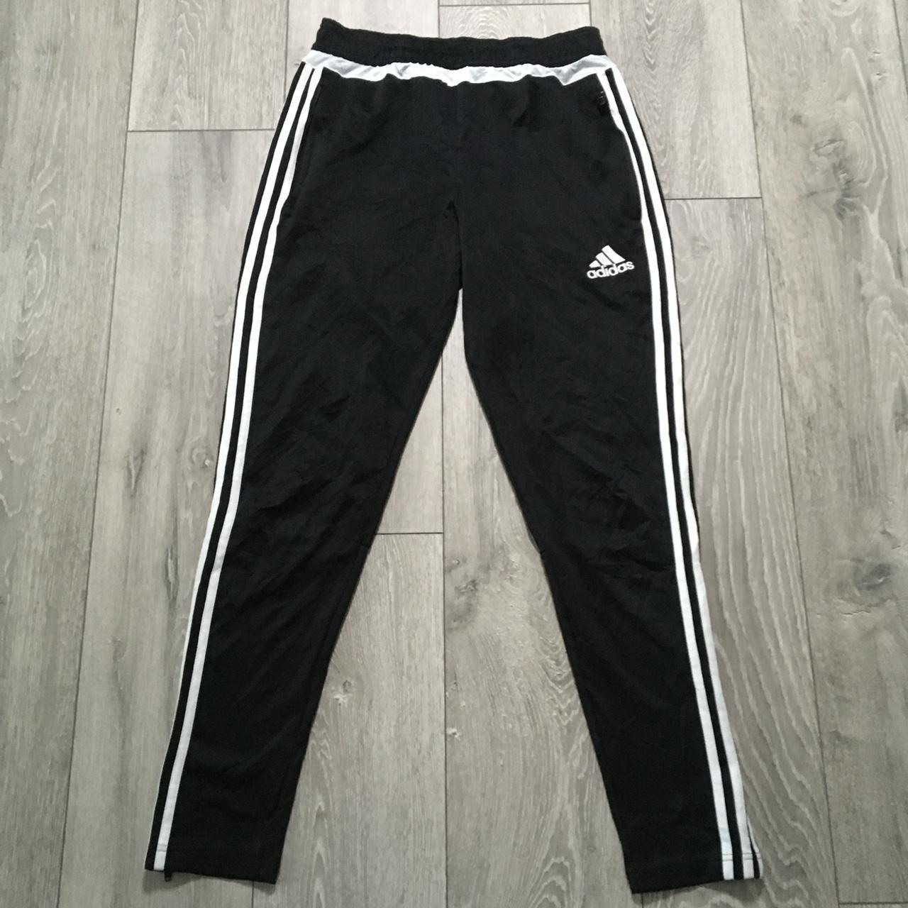 Adidas Tracksuit Bottoms Mens Medium Black Track... - Depop