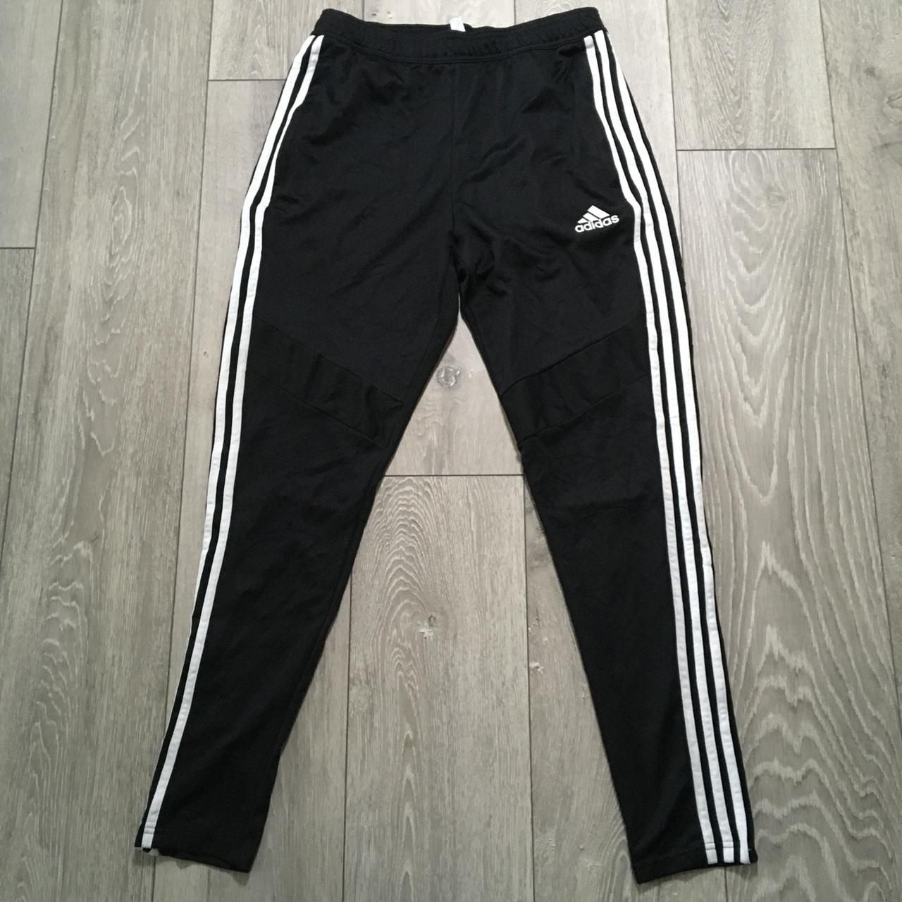 Adidas Tracksuit Bottoms Mens Medium Black Track... - Depop