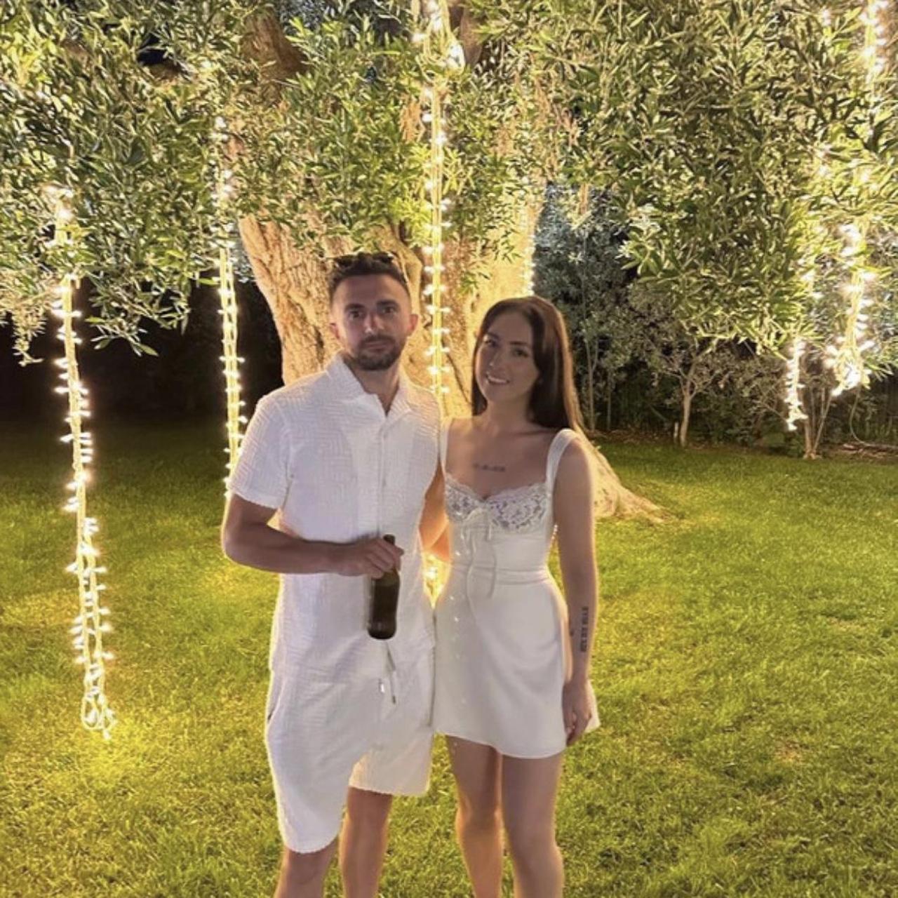 House of cb Adriana mini dress in ivory. Size XS.... Depop