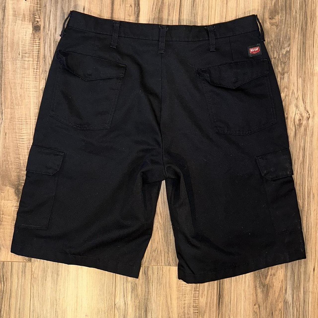 Red Kap Black Cargo Shorts. 34” waist 11”... - Depop