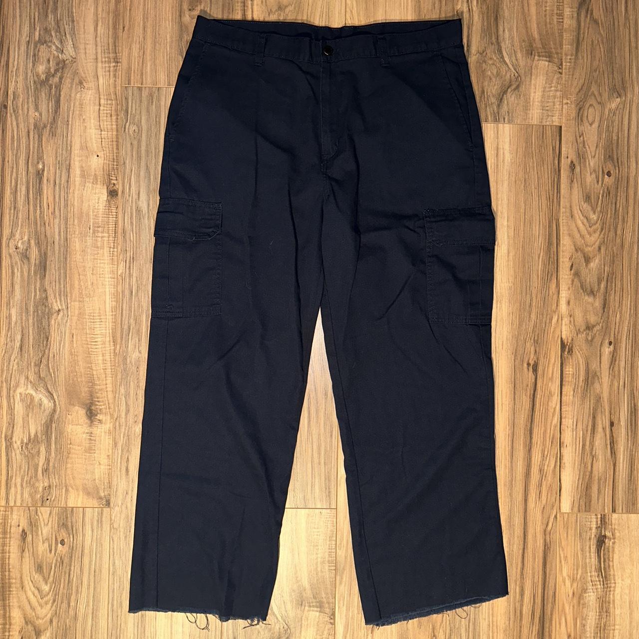 Dickies Lightweight Navy Cargo Pants. Raw Cut... - Depop