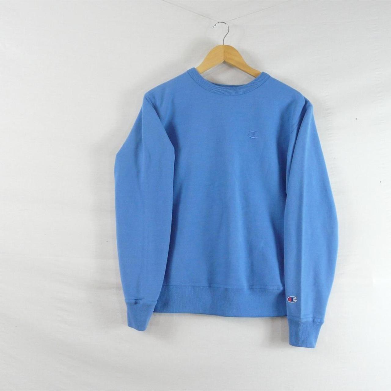 Champion Sweater Crew Neck Small Blue Chest... - Depop