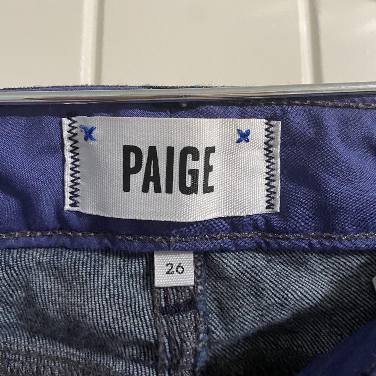 PAIGE Women's Navy Jeans | Depop