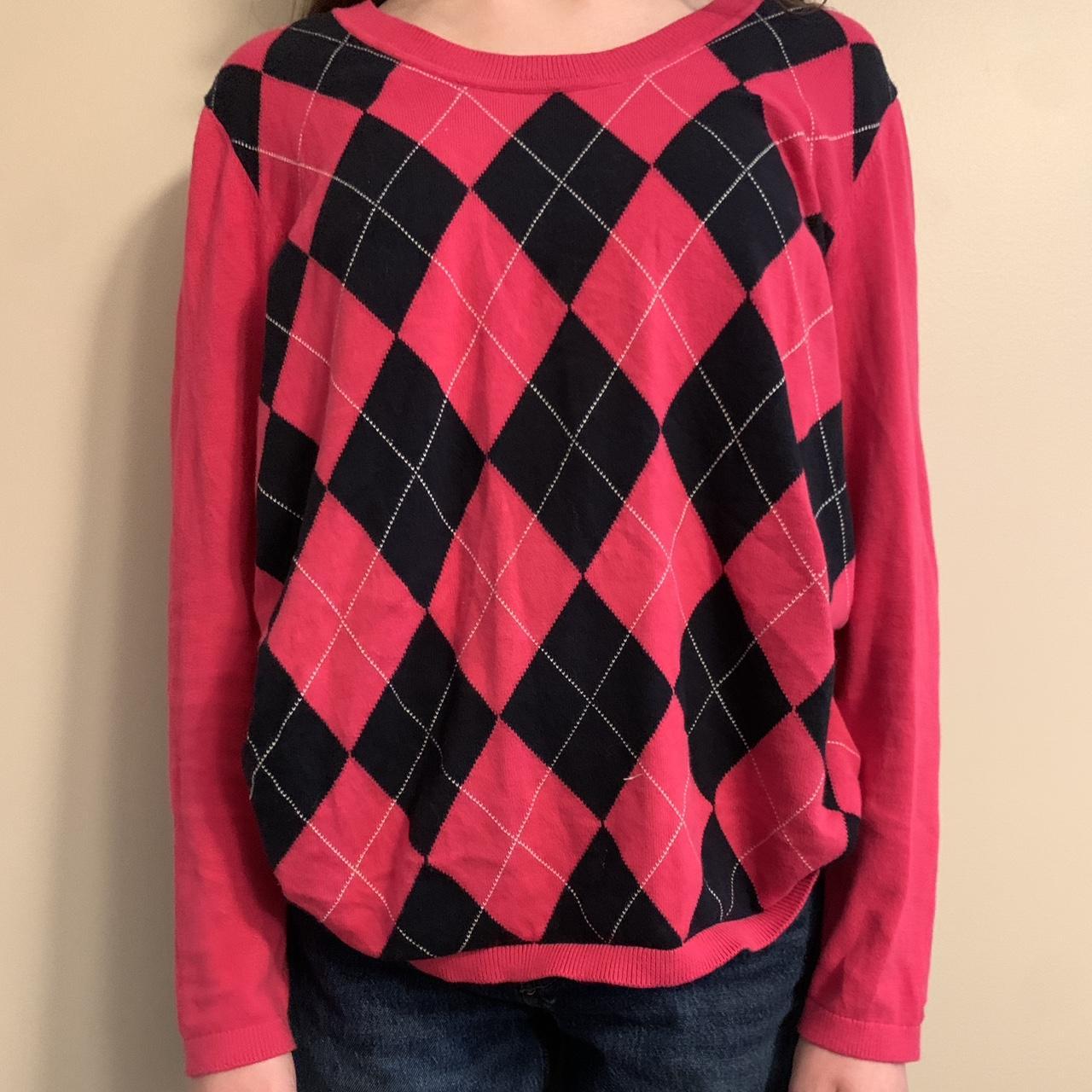 Pink and navy deals tommy hilfiger jumper