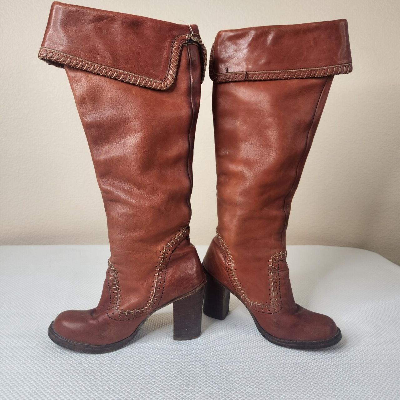 Orders Zodiac heel leather boots size 8