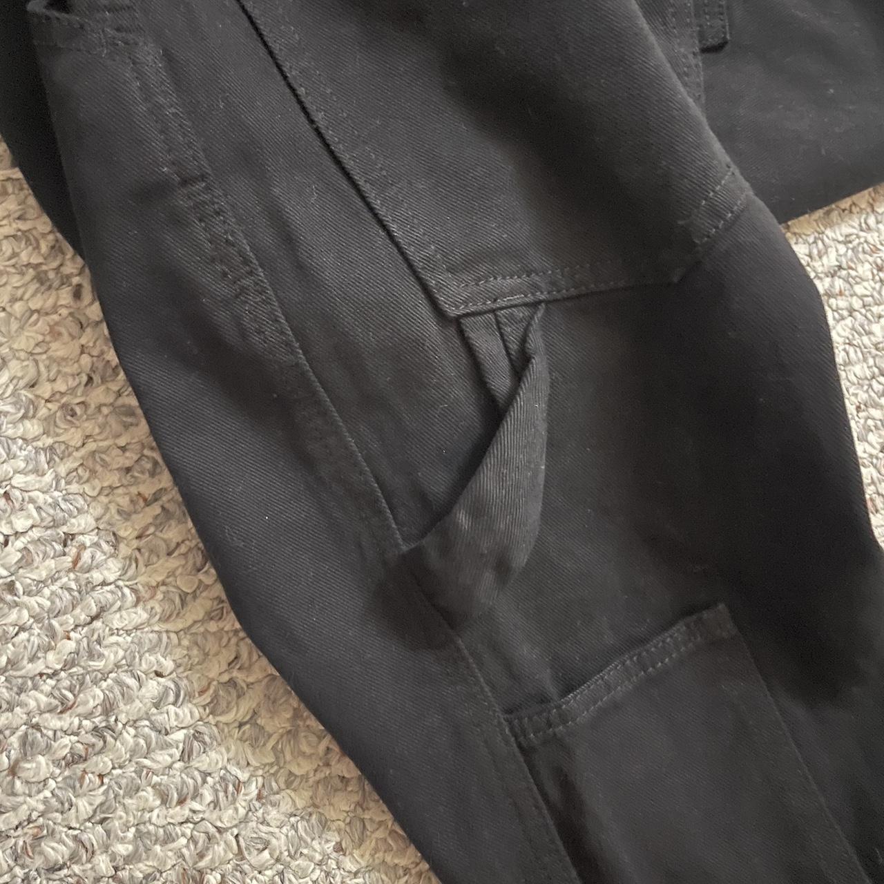 black cargo pants brandy melville size s 25 in... Depop