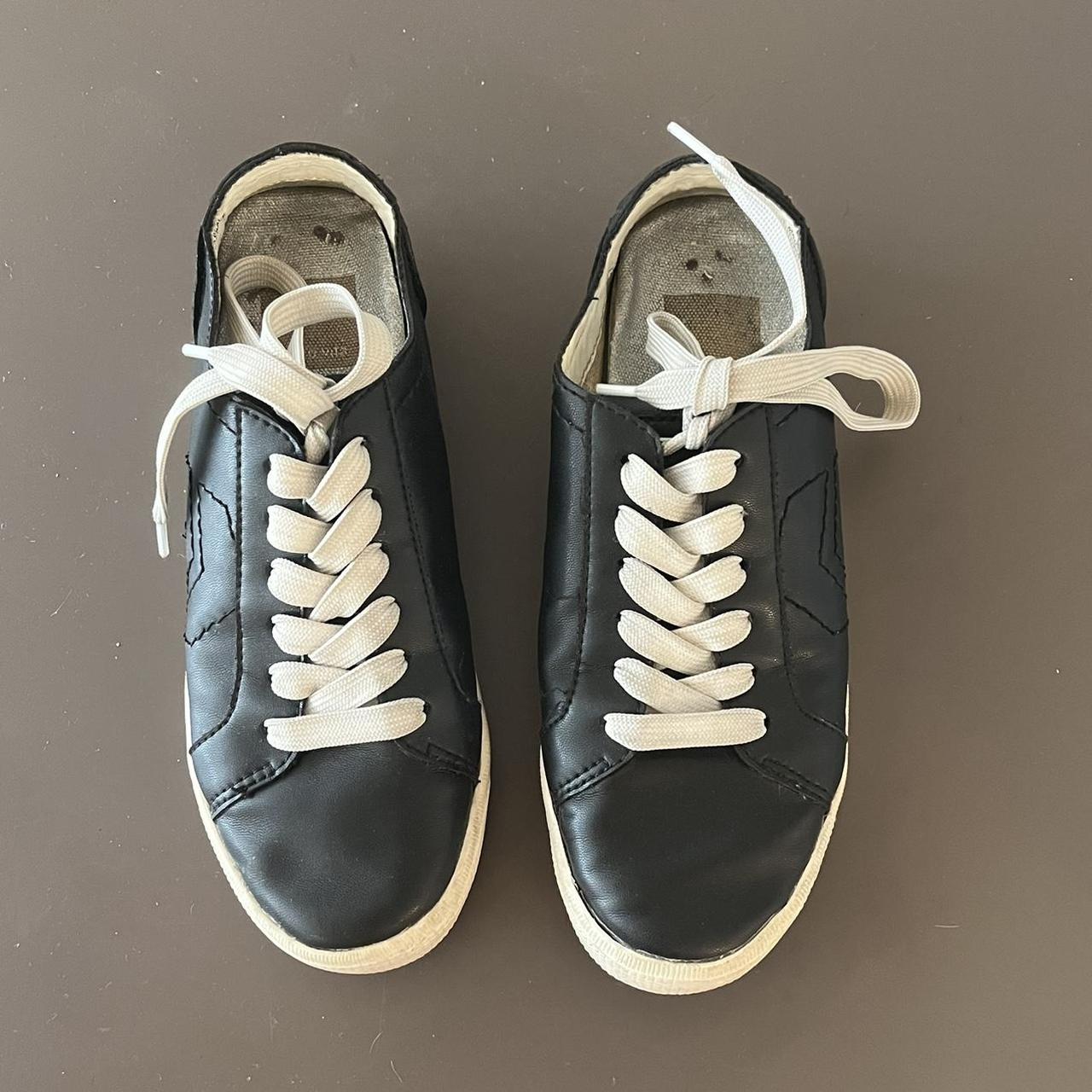 DOLCE VITA BLACK FAUX LEATHER SNEAKERS - Depop