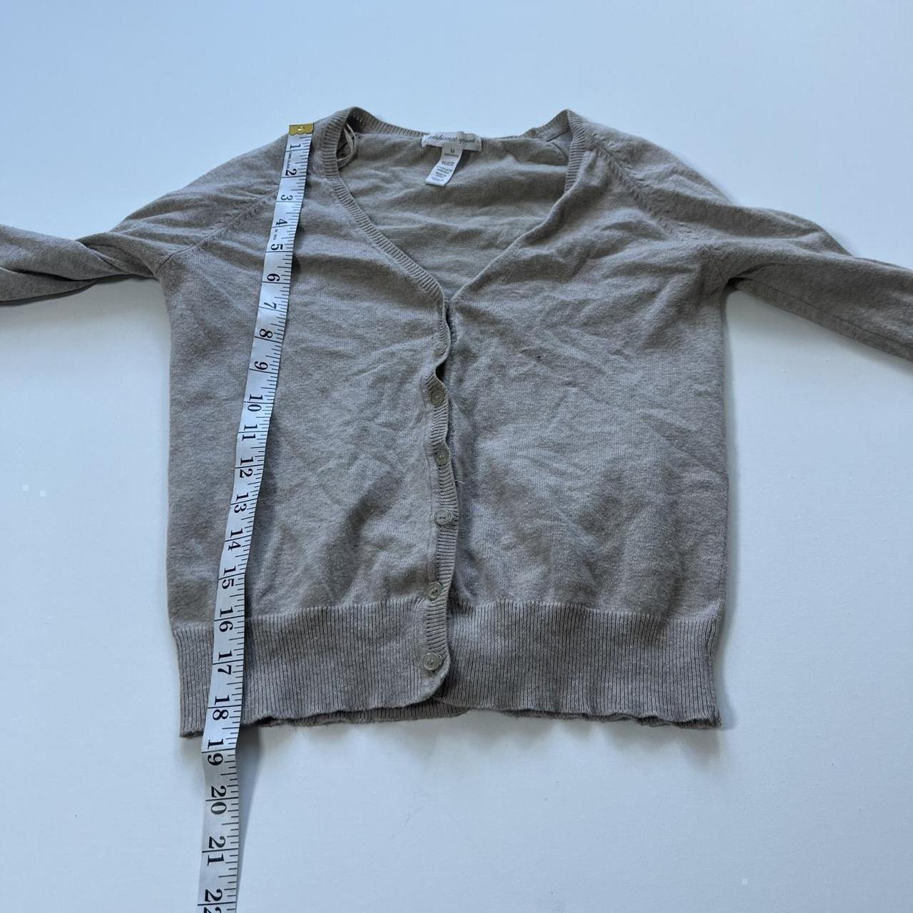 Women's Sweater - Tan - M – basic button knit swe… - image 5