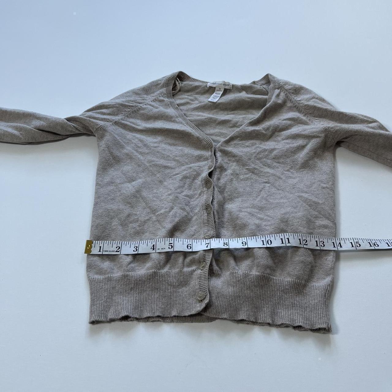 Women's Sweater - Tan - M – basic button knit swe… - image 6