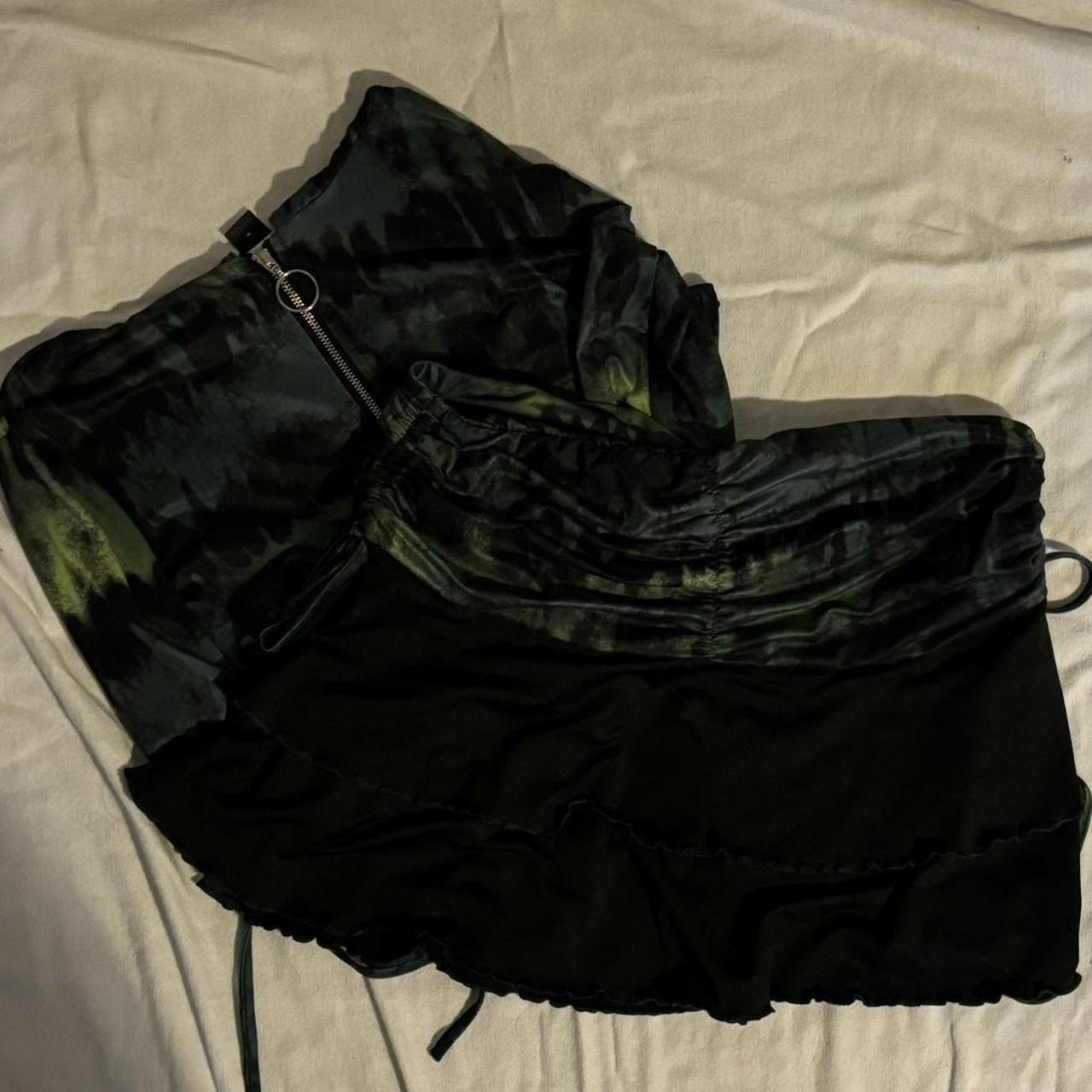 SHEIN EZ wear tie dye O-ring zipper hooded crop... - Depop