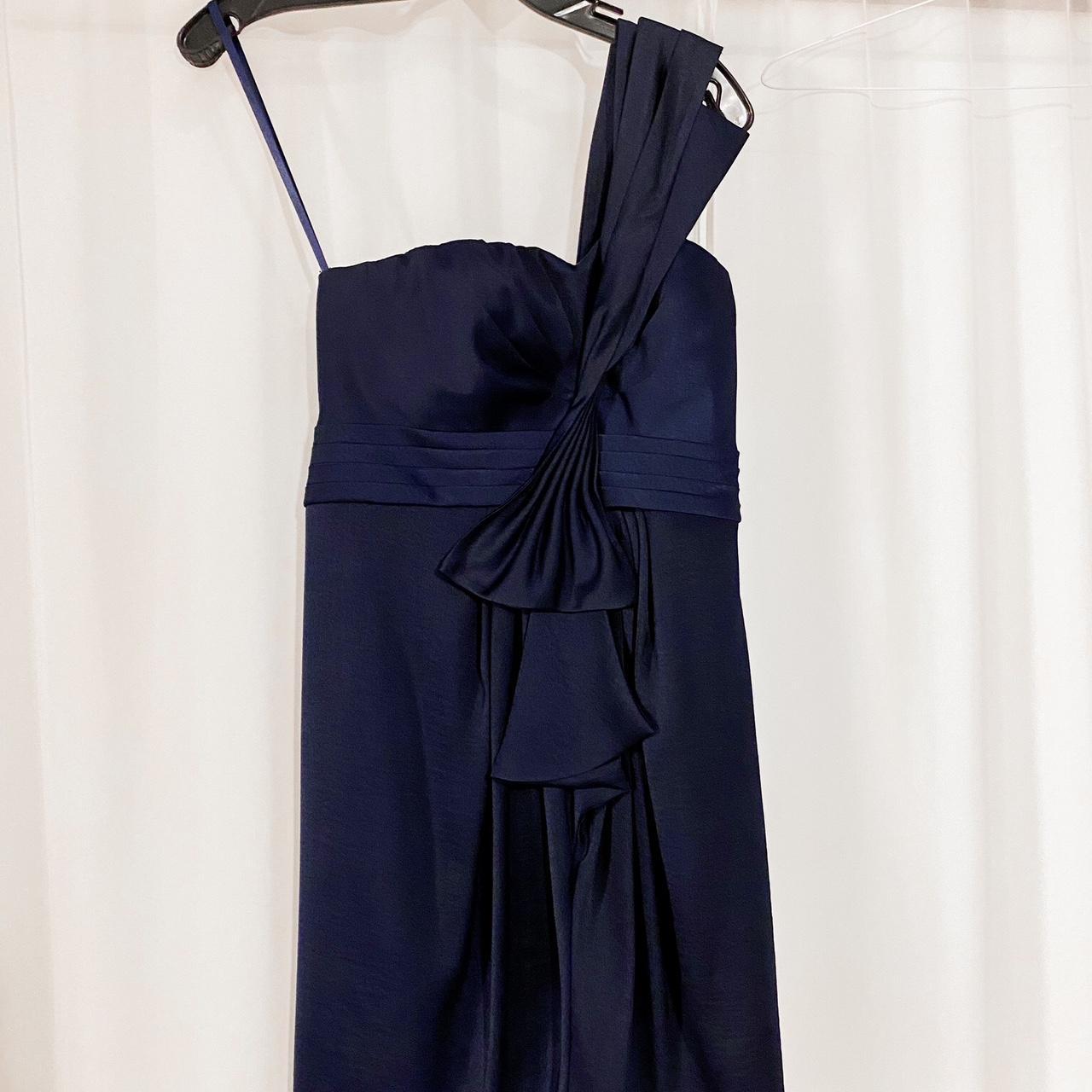 BCBG Blue One Shoulder Dress