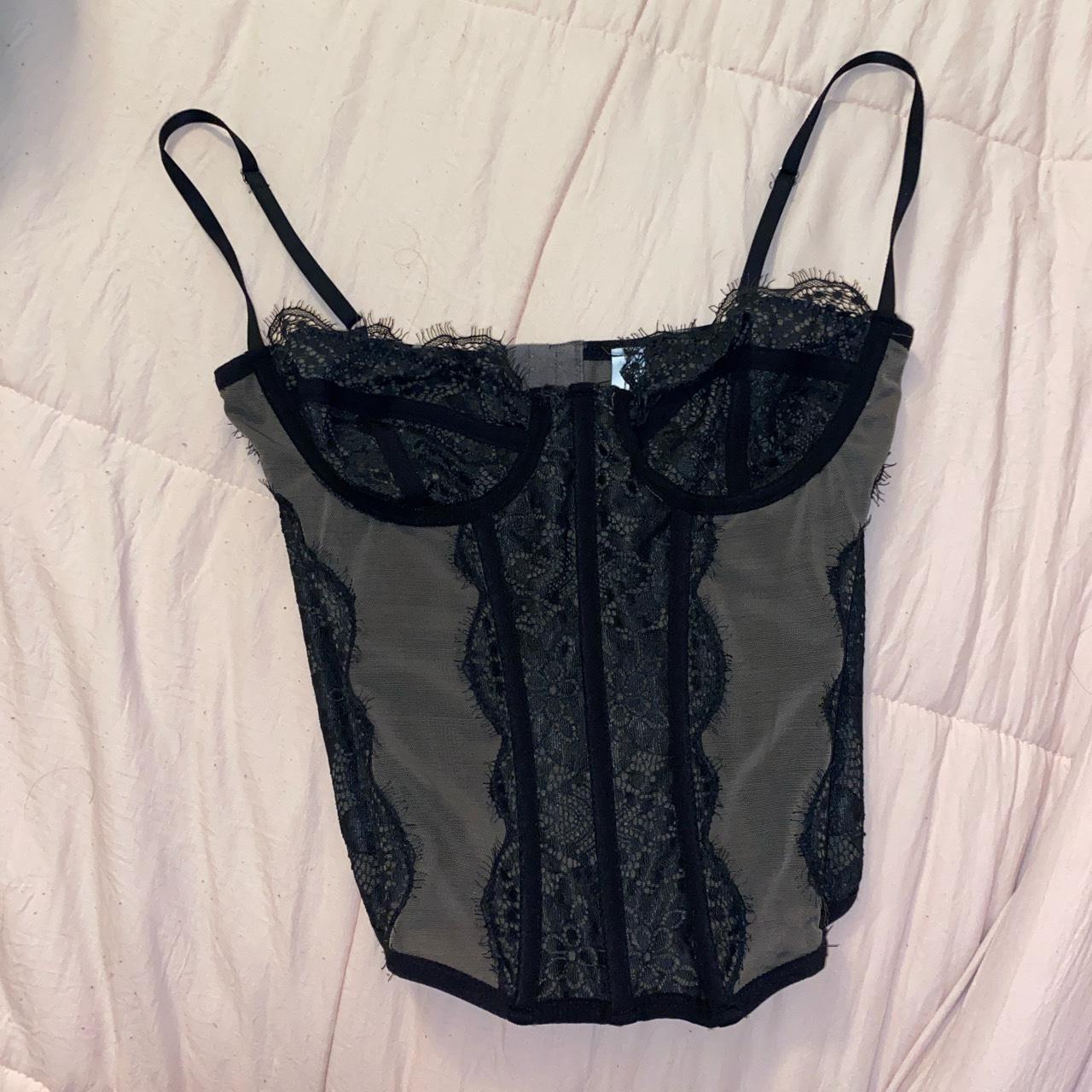 Out from under black urban outfitters corset size M... - Depop