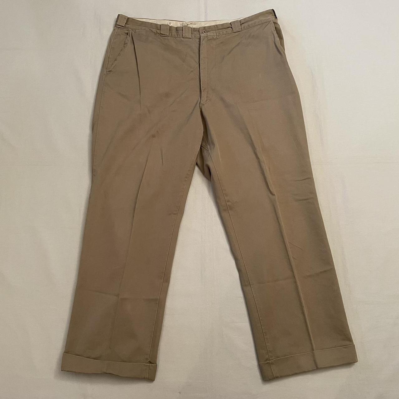 Vintage 50s Men’s Oshkosh cuffed Khakis. Zip front.... Depop