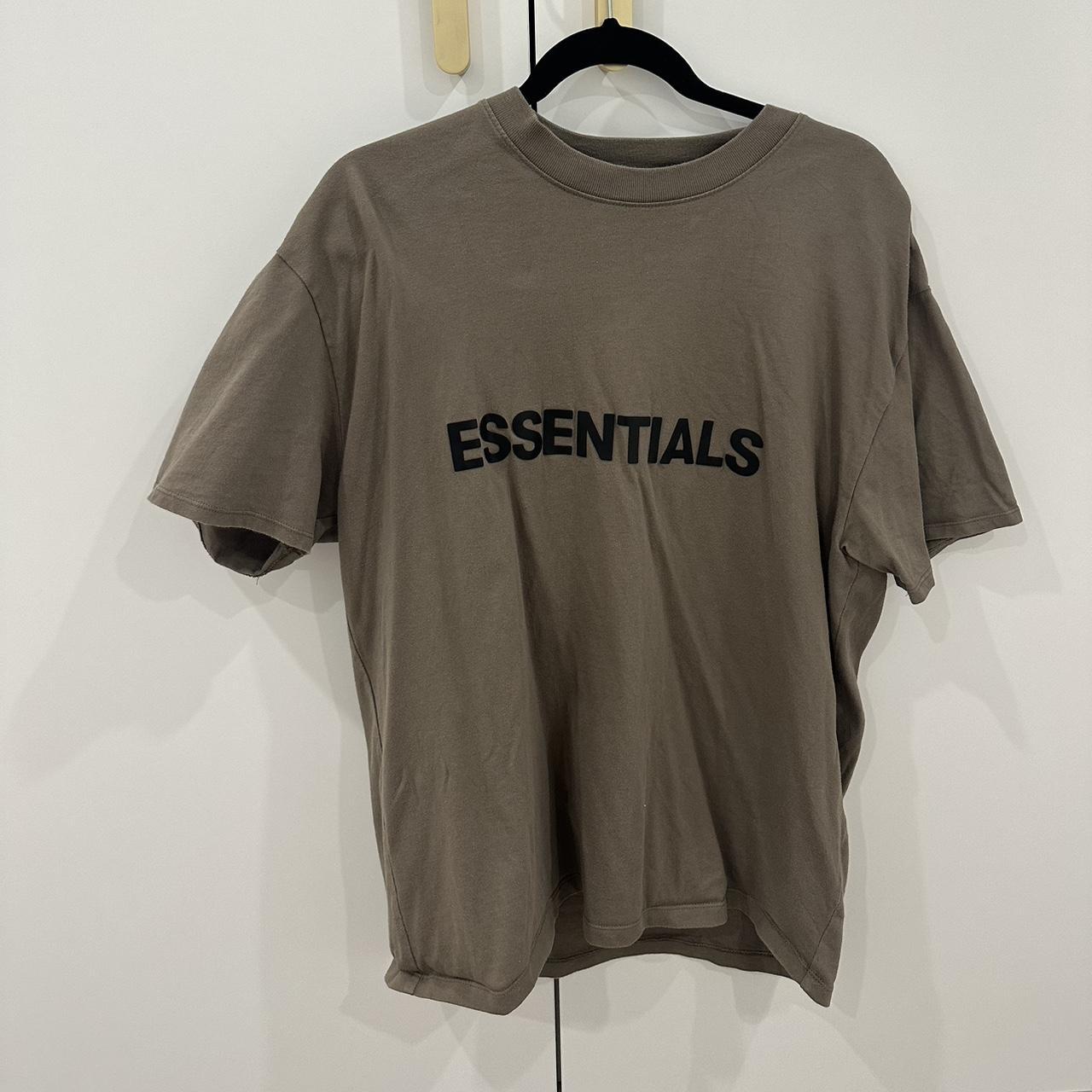 Essentials T-shirt in brown Size mens... - Depop