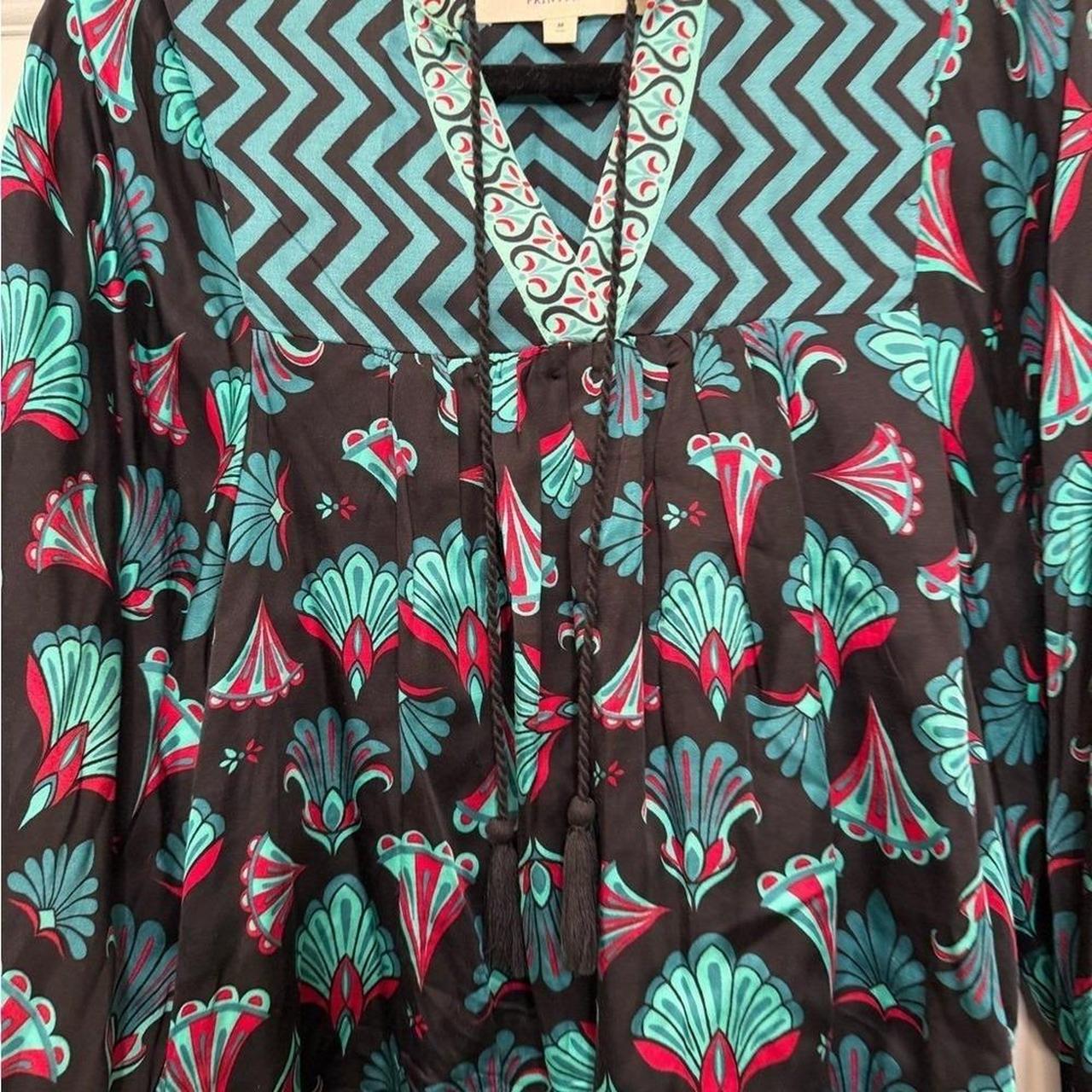 Women's Blouse - Multi - M – Printfresh Boho Blou… - image 2