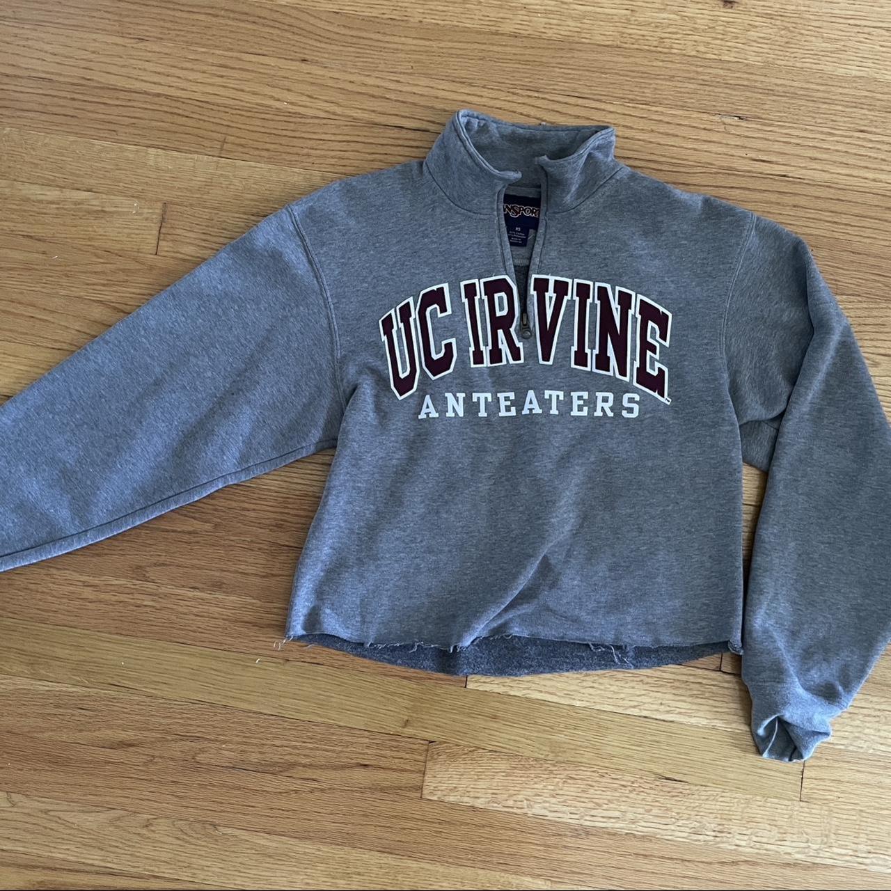 Jansport UC IRVINE half zip sweater size XS heather... - Depop