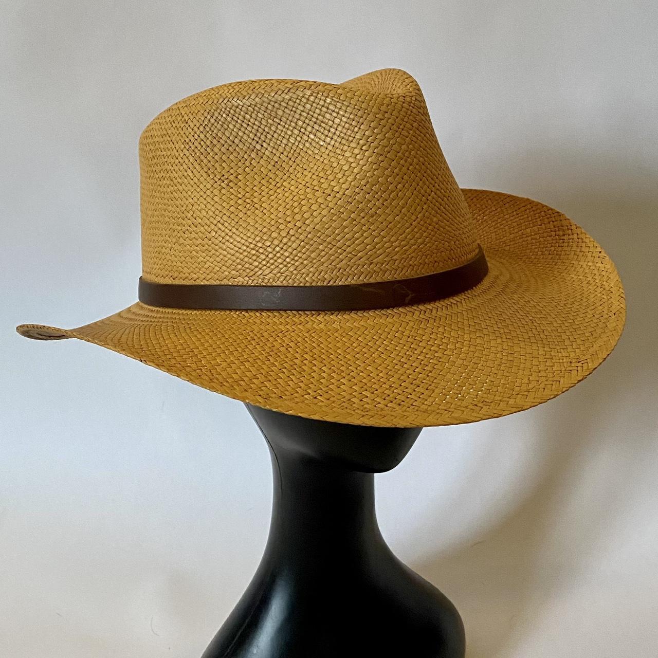 Vintage Hat Jaxon Mj Panama Straw Outback Hat Depop 8891