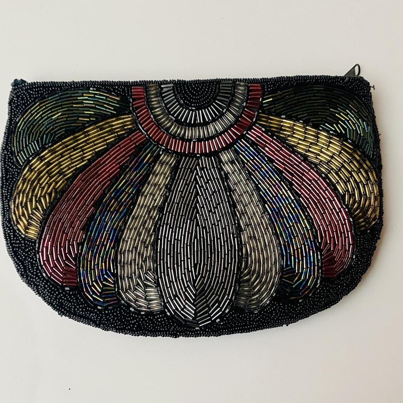 Beaded clutch. Small Beautiful bag in perfect - Depop