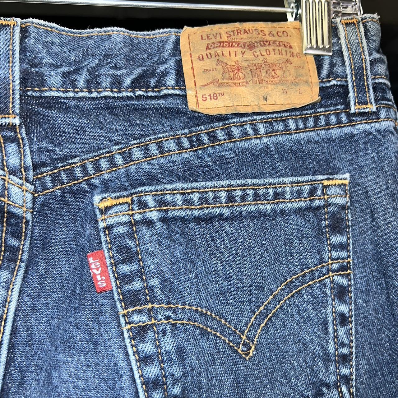 Vintage 90s Levi's 518 light wash blue denim jeans... - Depop