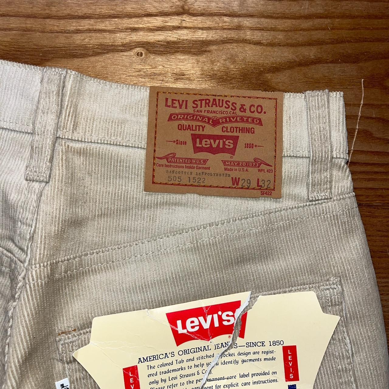 Vintage 70s Levi's lightwash brown corduroy jeans - Depop