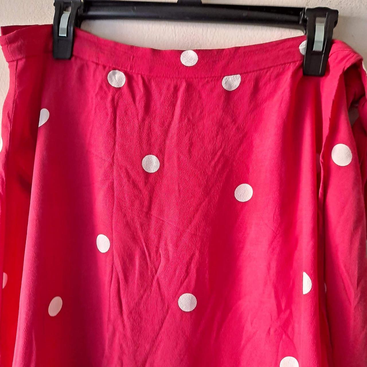 Loft red on sale polka dot skirt