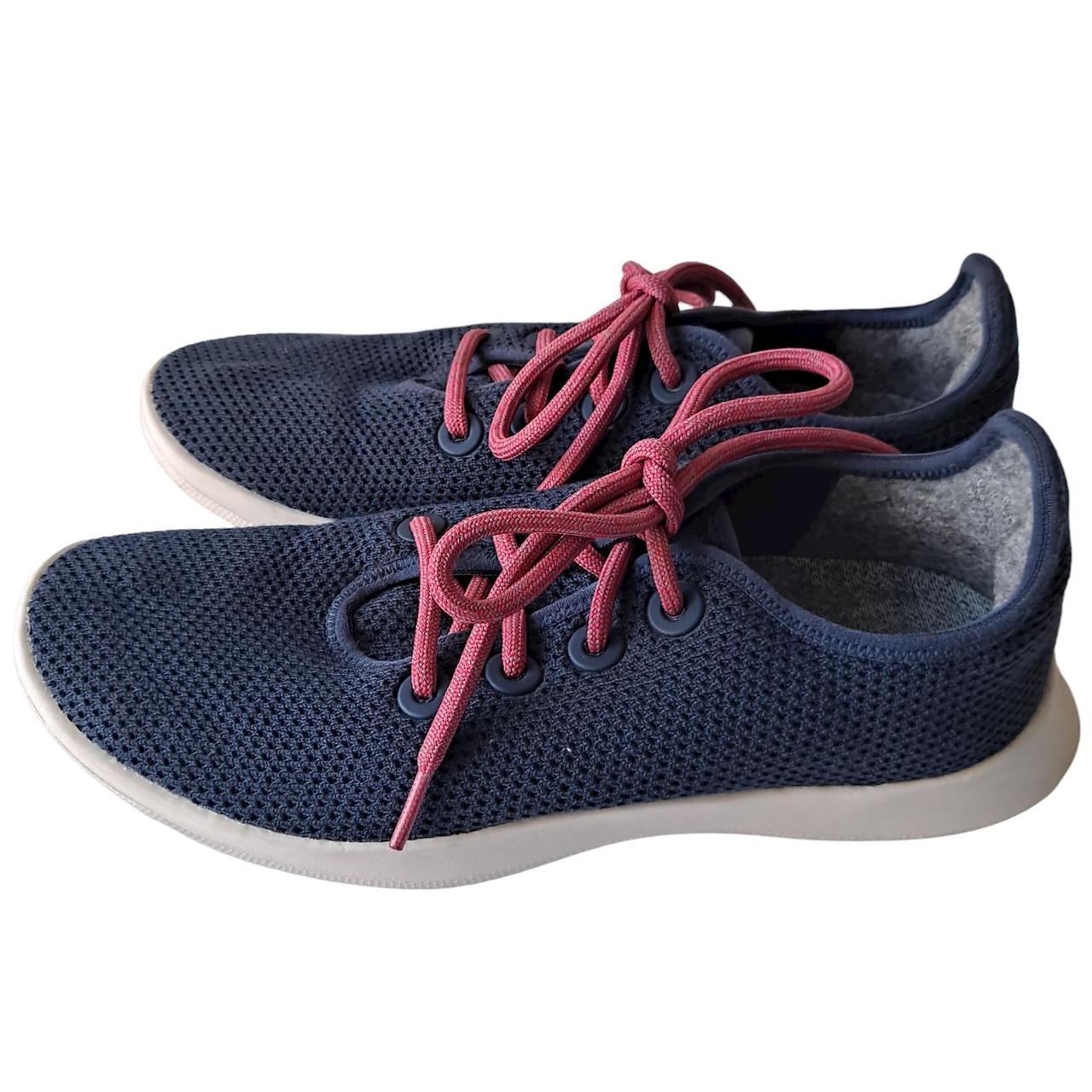 Allbirds TR|W10 Blue with Pink Lace Sneakers Made... - Depop