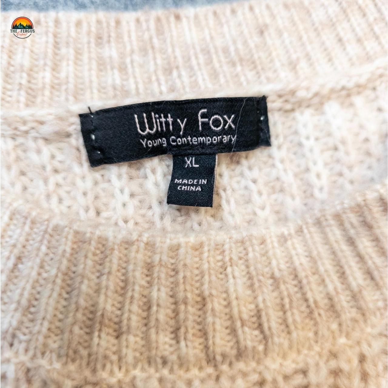 Source Unknown Women's Sweater - Cream - XL – Wit… - image 7