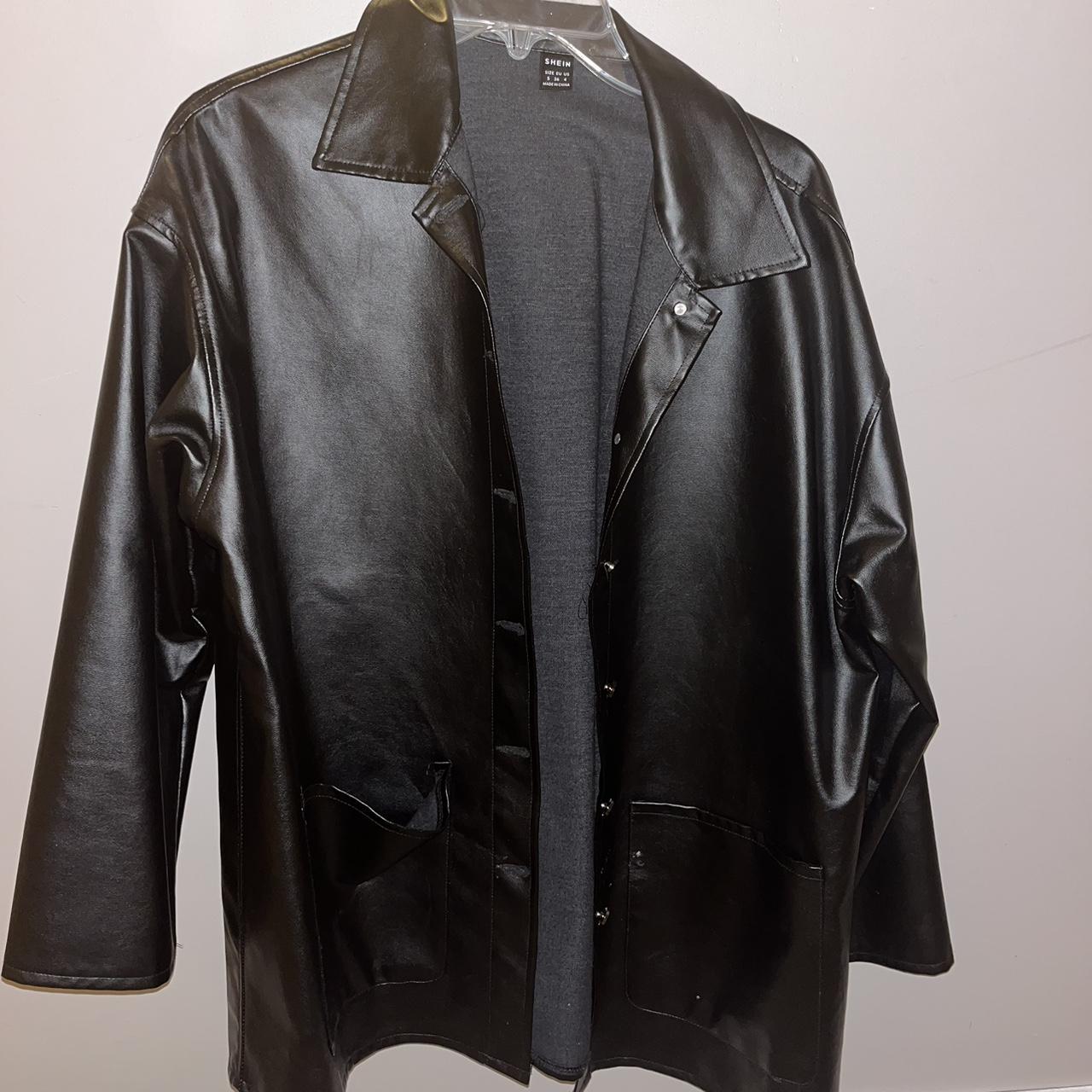 Shein Leather Jacket - Depop