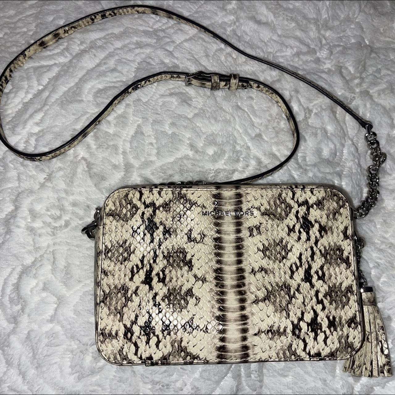 Michael kors snakeskin crossbody hotsell