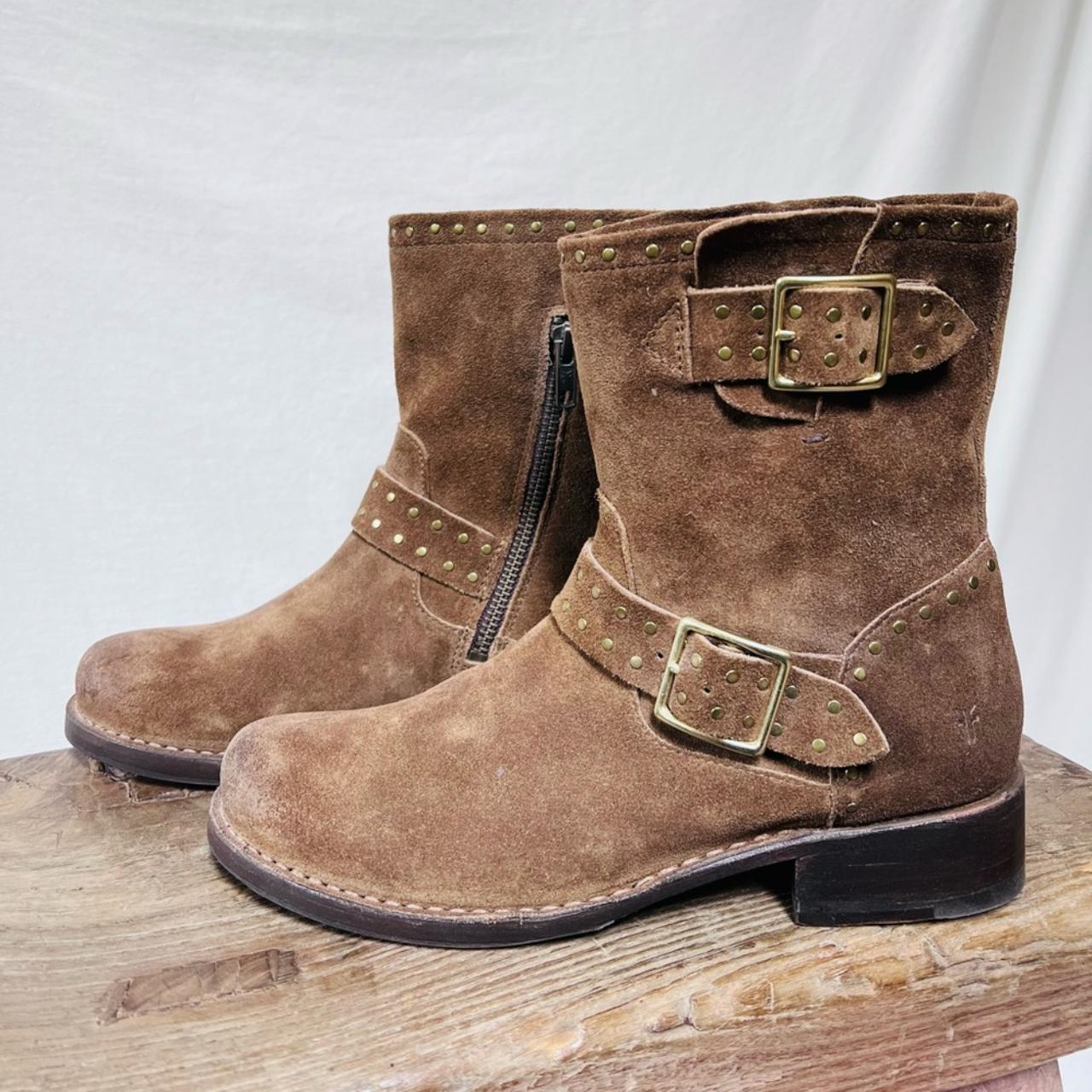 frye allister smock suede bootie