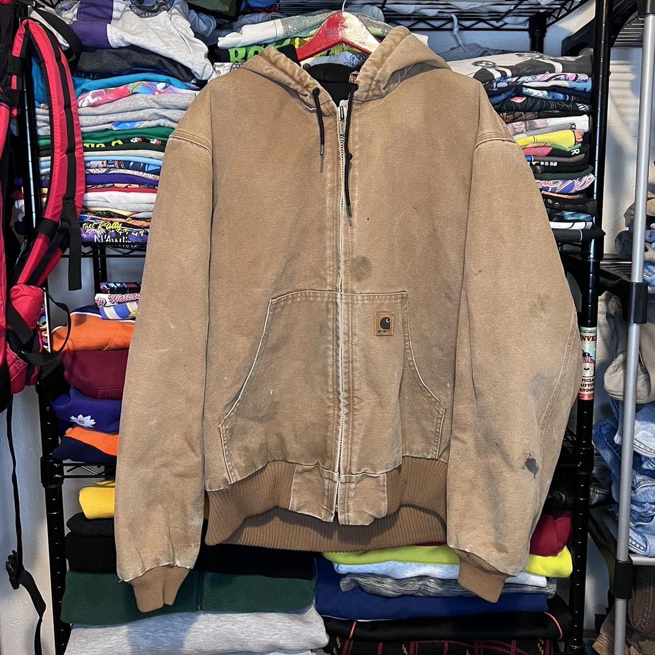 Zipper Up Hooded Carhartt Jacket. DM If Any Question... Depop