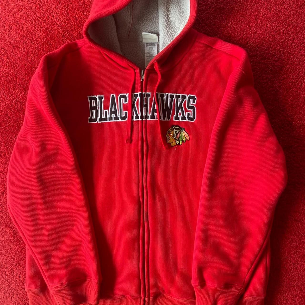 CHICAGO BLACKHAWKS ZIP UP HOODIE BY NHL Size XL Depop