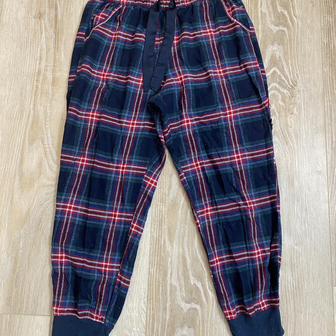 Hollister plaid red/green/navy blue pajama sleep... - Depop