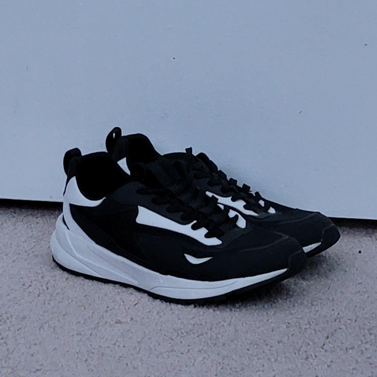 Black and white Zara running shoes, bought a couple... Depop