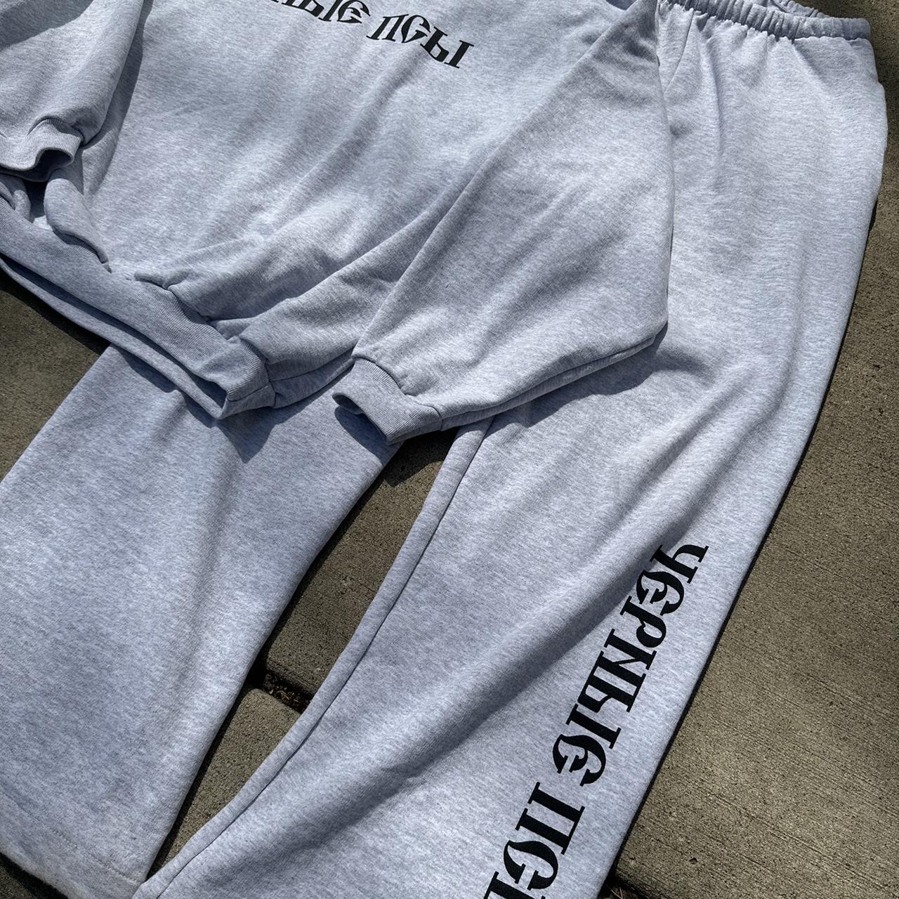 Yzy Gosha 'Black Dogs' Hoodie + Sweats Grey - Depop