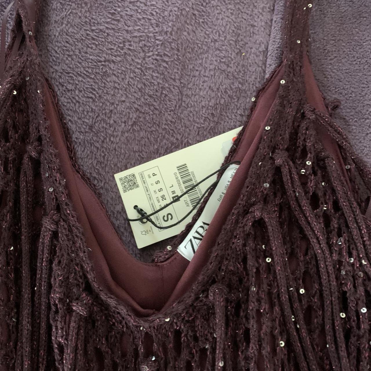 Zara Women's Brown Dress Depop