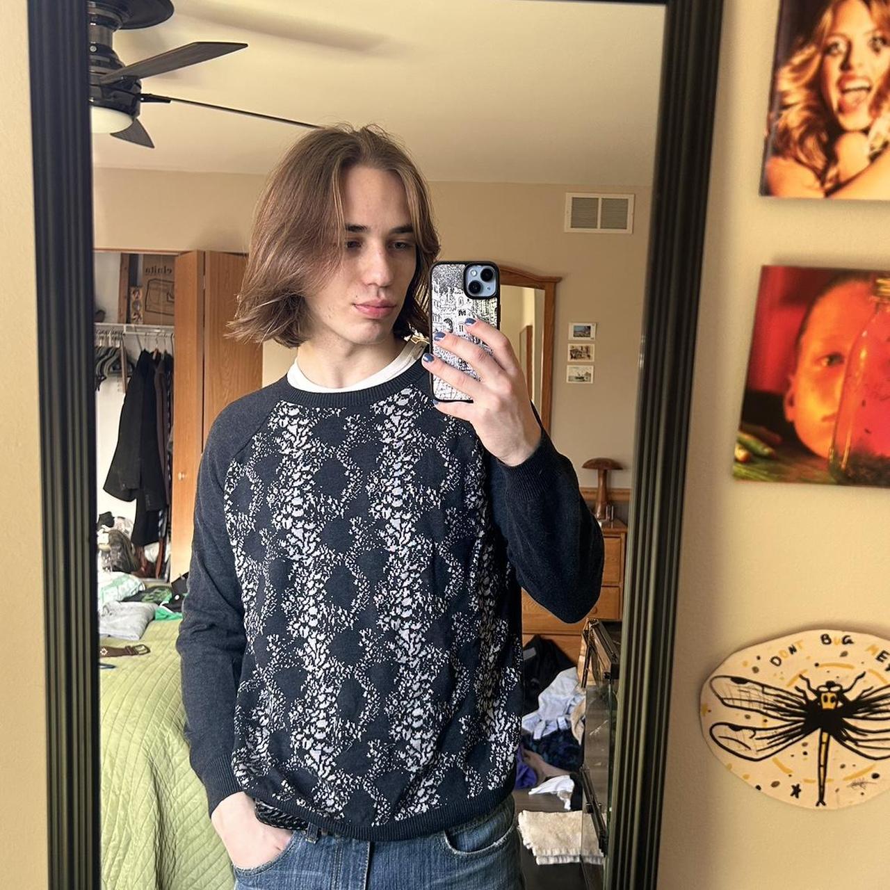 Women’s large Snake print sweater Fits men’s medium - Depop