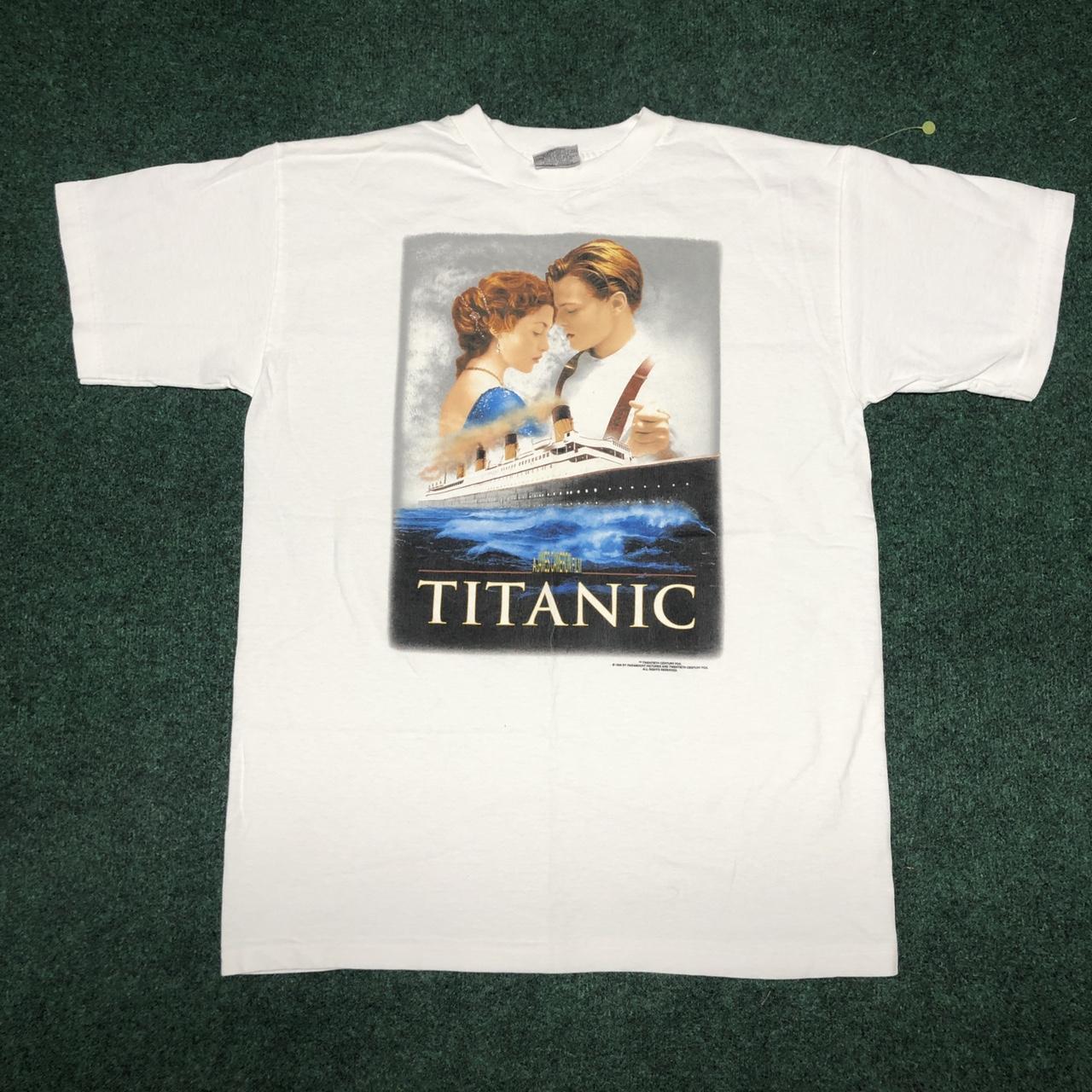 Vintage 1998 Titanic Movie Promo T-Shirt White Size...
