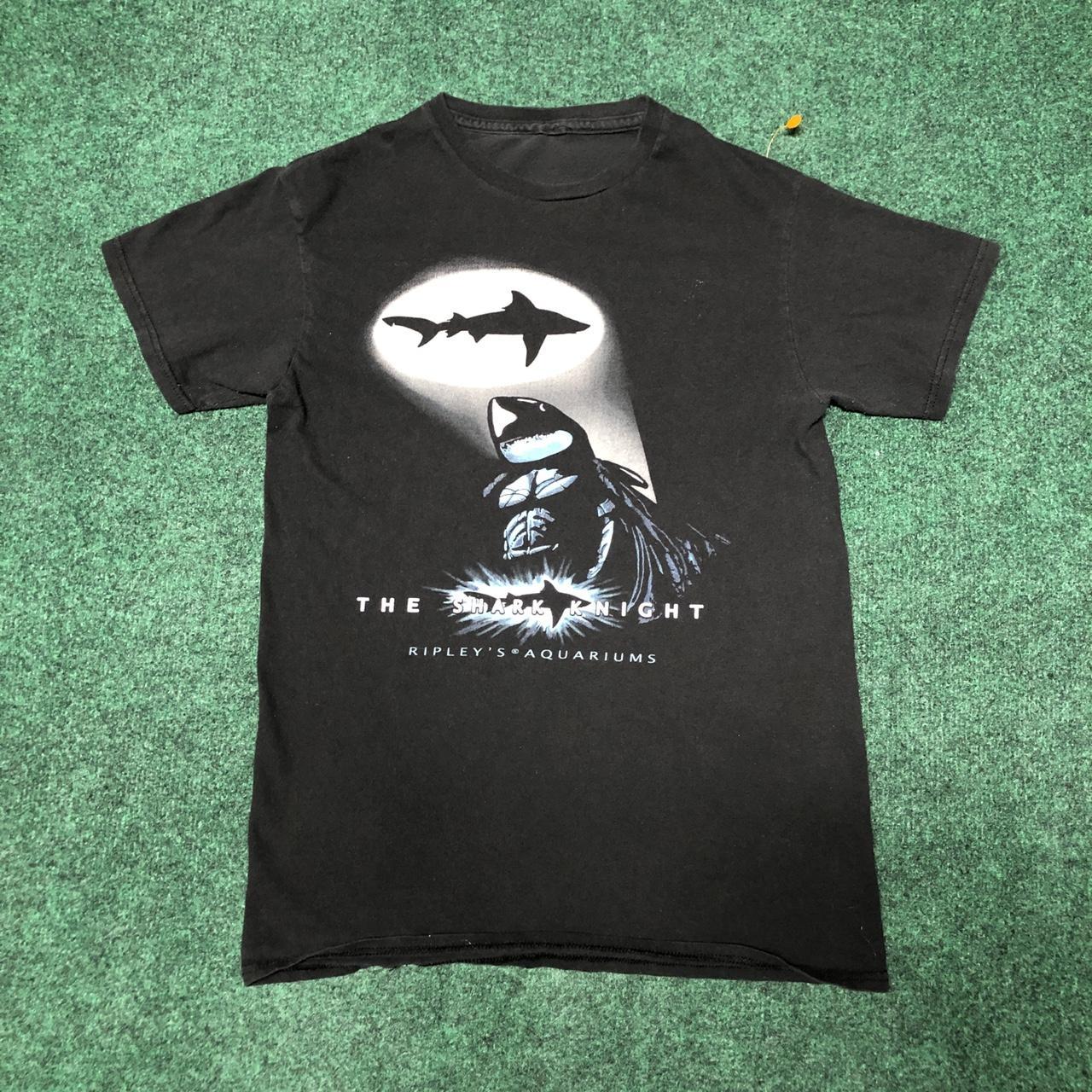 VTG Y2K The Shark Knight Batman Parody T-Shirt Size... - Depop