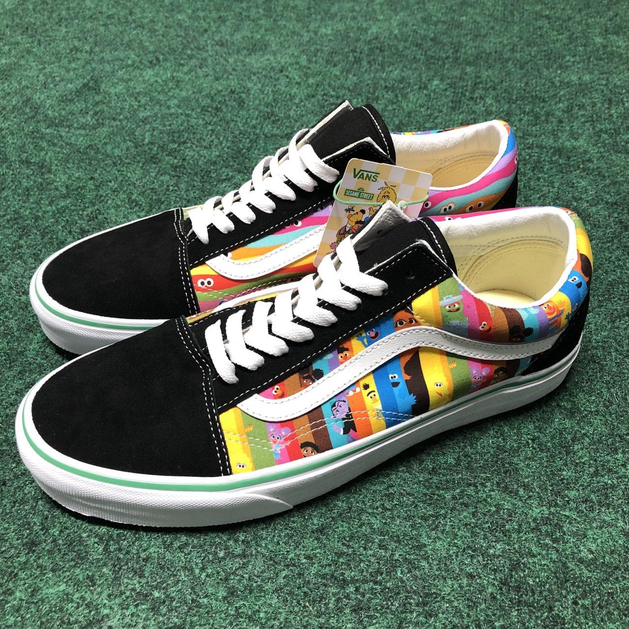 Black and multicolor store vans