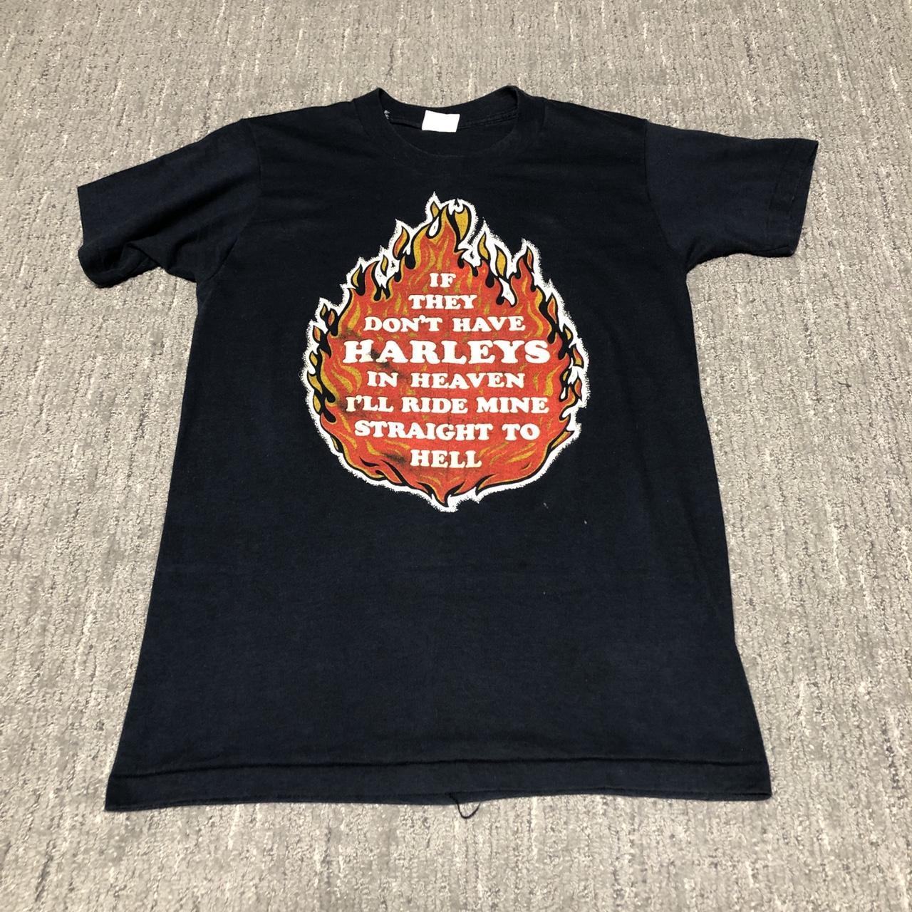 Vintage 80s Harley Davidson Harleys In Heaven Hell | Depop Vintage 80s Harley Davidson Harleys In Heaven Hell | Depop