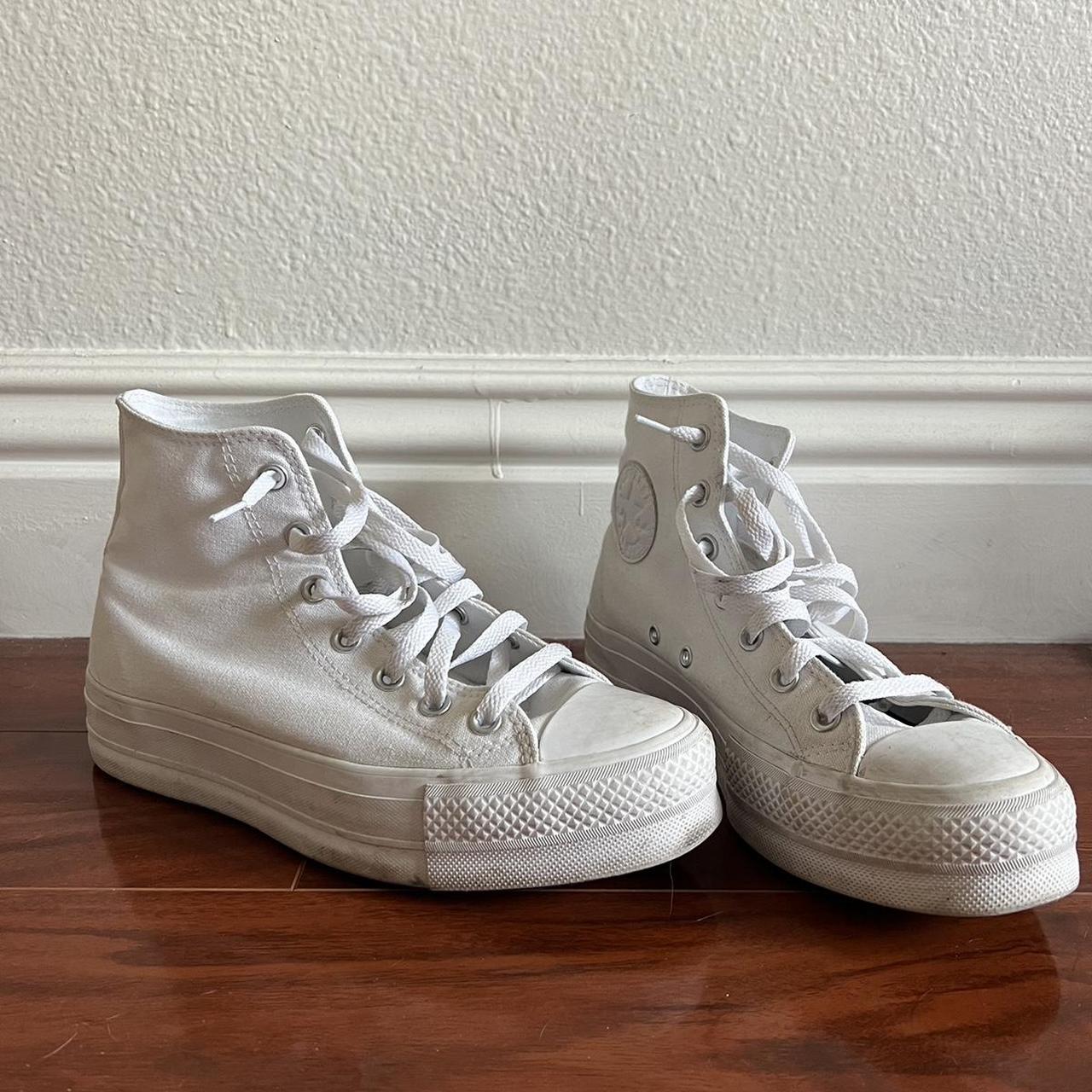 Converse Women's White Trainers | Depop