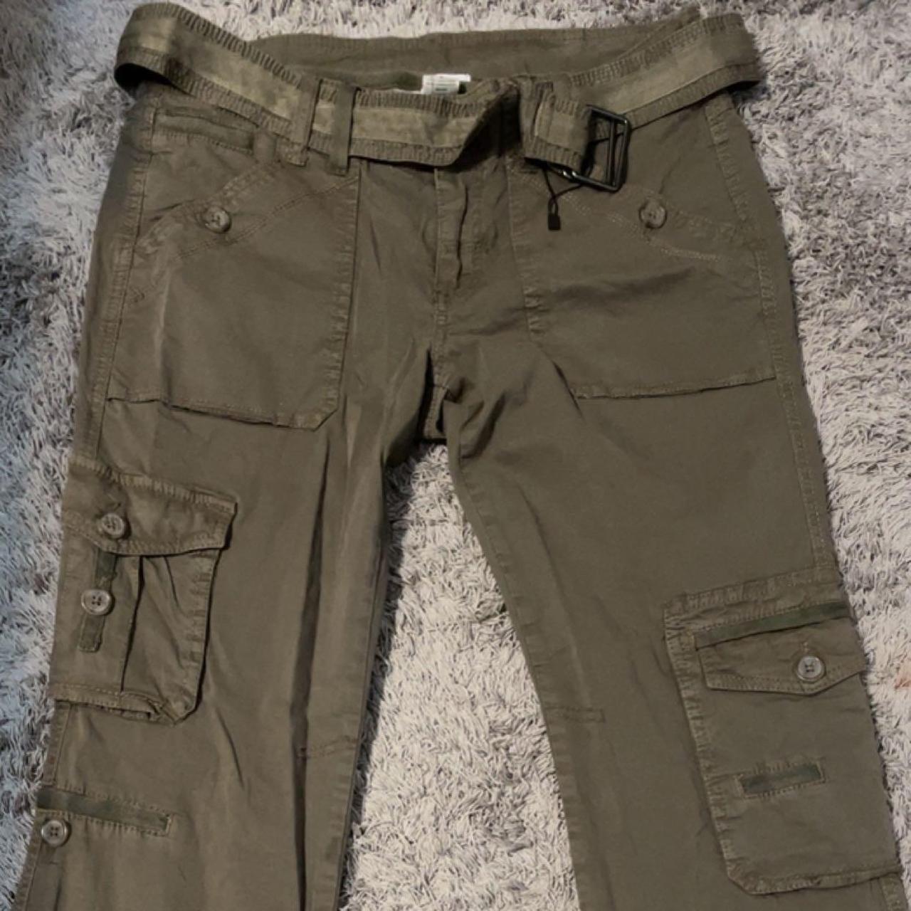 Low rise khaki flared cargos ⭐️ -Only wore once for... - Depop