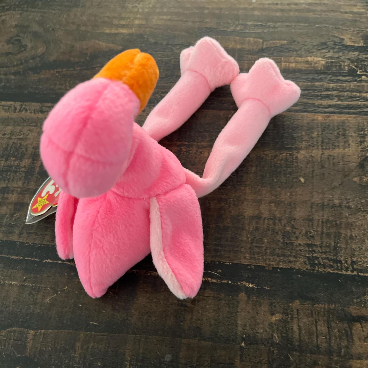 Ty Beanie Baby Original Pinky Pink Flamingo 1995 New. Depop