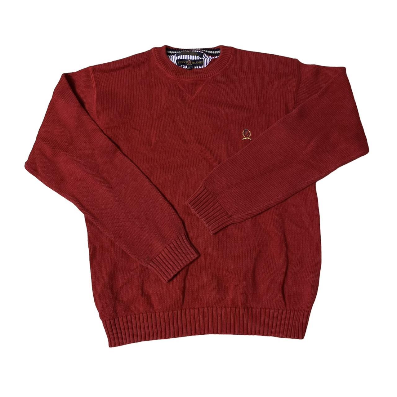 Tommy hilfiger best sale burgundy sweater