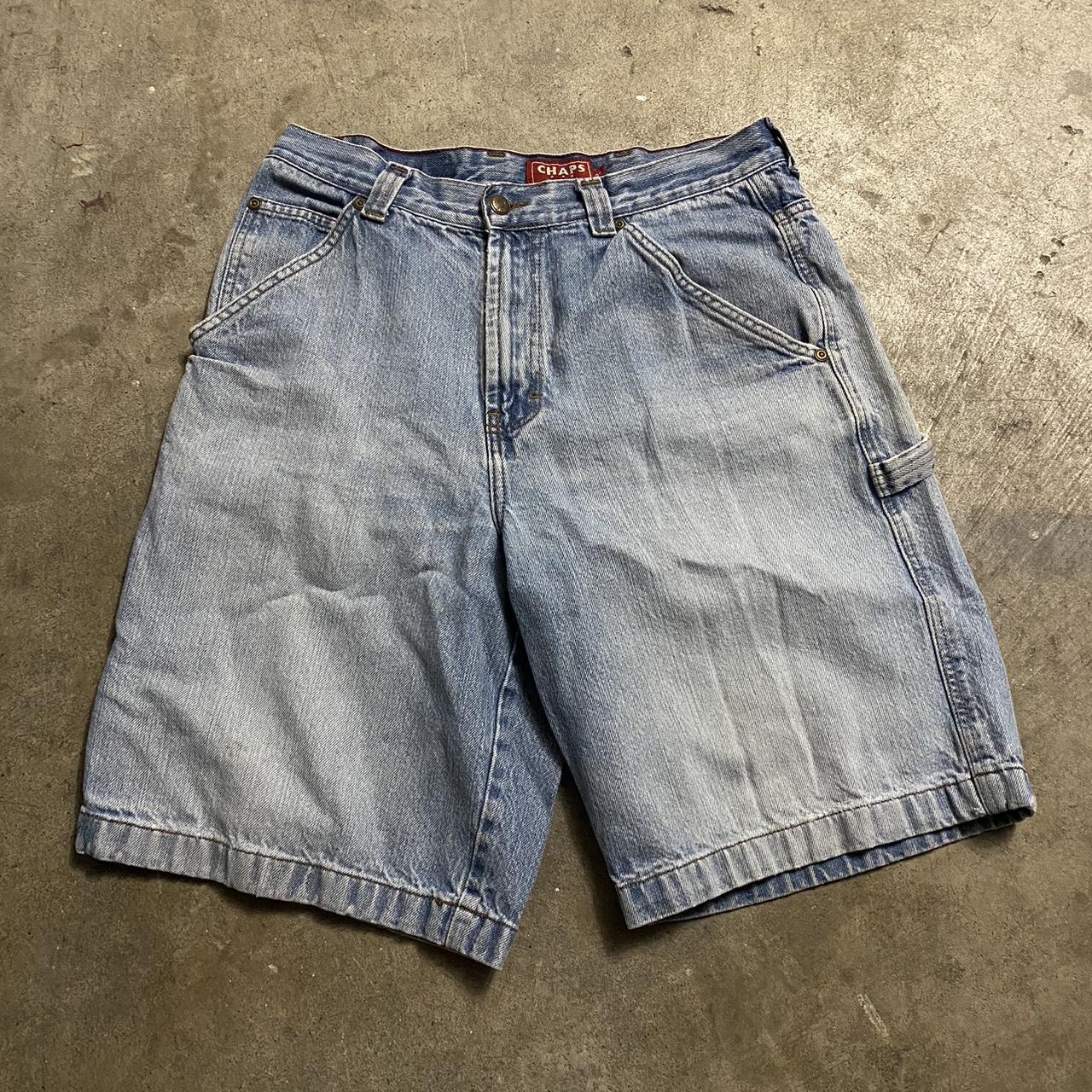 VINTAGE CHAPS JEAN SHORTS SIZE: 33... - Depop