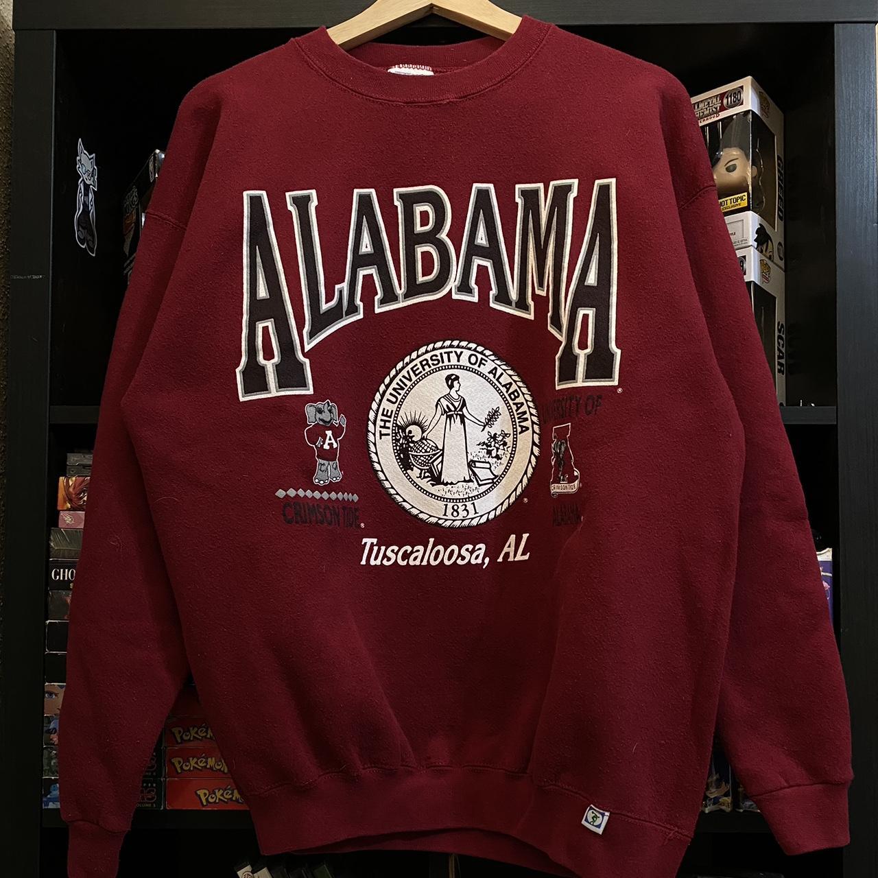 VINTAGE 90s UNIVERSITY OF ALABAM CREWNECK SIZE:... - Depop