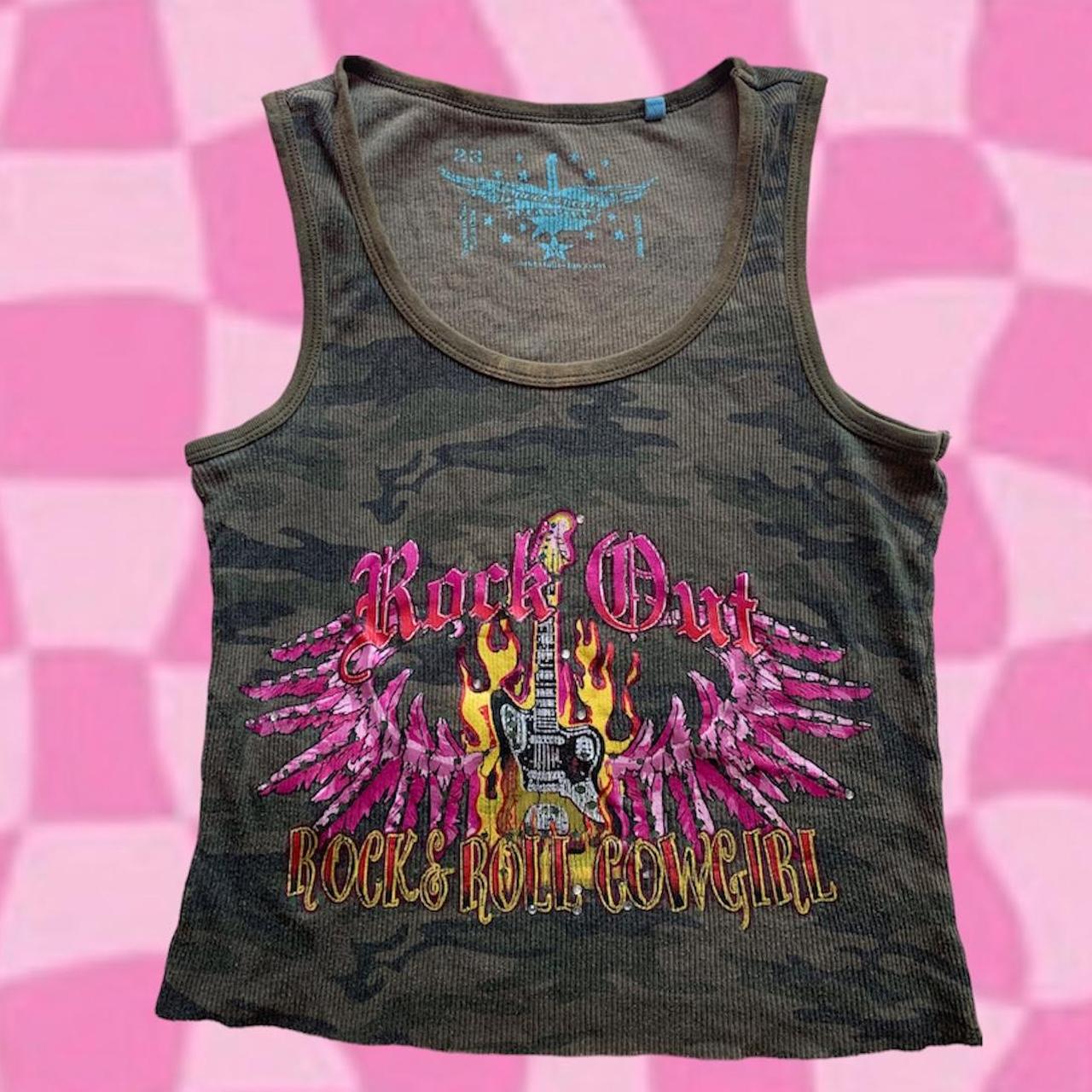 ⭐️Rock & Roll Cowgirl Camo Rocker Tank⭐️ *Size M *No... - Depop
